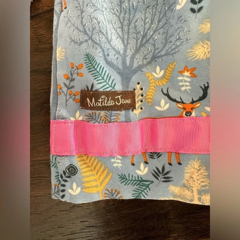 Matilda Jane Colorful Kids Dress with Deer Print- size 12/18 months